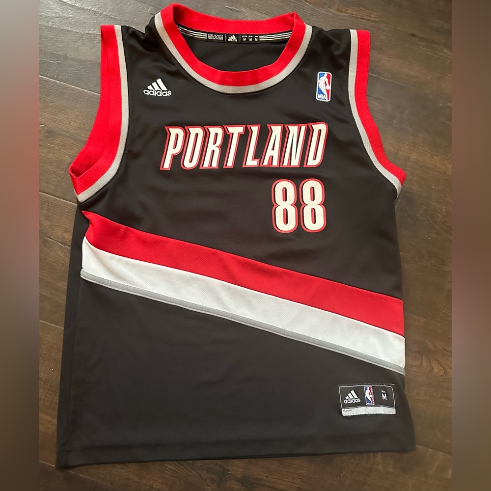 Adidas NBA Black, Red, and Gray Shirt